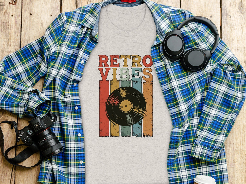 Retro Vibes Vinyl Record Music Lover Gift T-Shirt