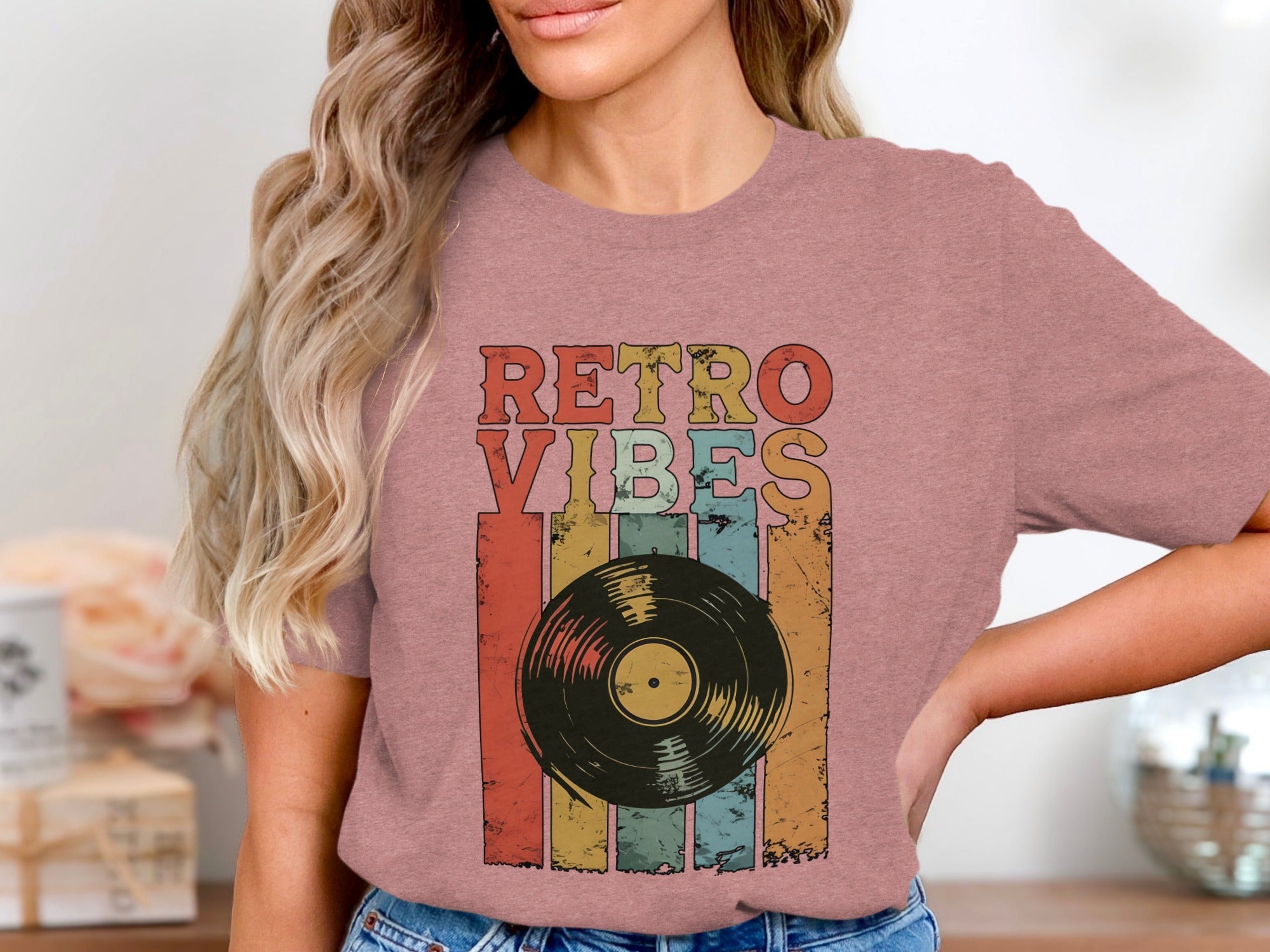 Retro Vibes Vinyl Record Music Lover Gift T-Shirt