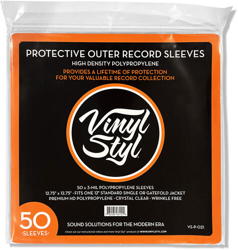 Vinyl Styl - Protective Outer Record Sleeves - 50 Count |